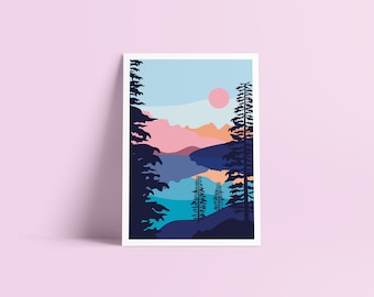 Printed illustration MOUNTAINS