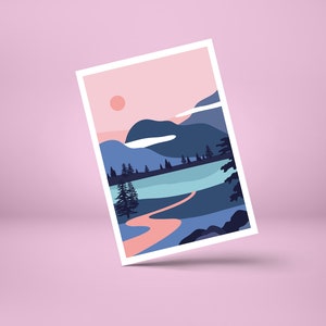 Carte postale LAC DE MONTAGNE