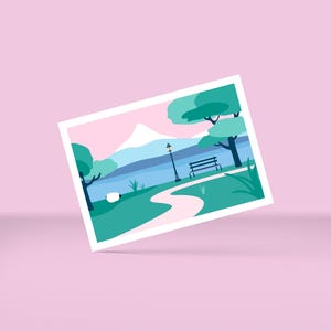 Carte postale BALADE AU LAC