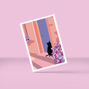 Carte postale CHATS ET FLEURS