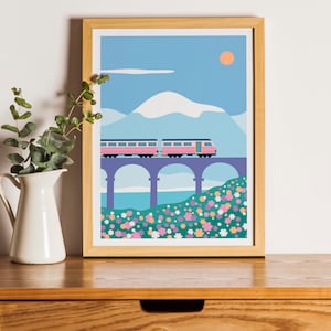 Illustration imprimée TRAIN SUISSE