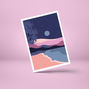 Carte postale LUNE BLEUE