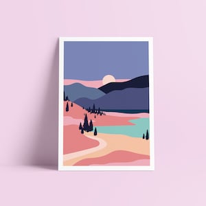 Illustration imprimée LUNE D'AOUT