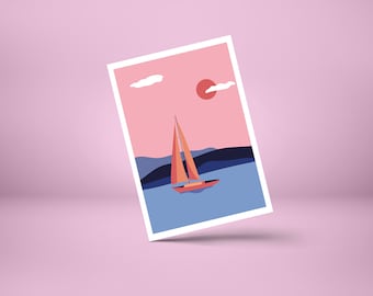 Postcard SAILBOAT