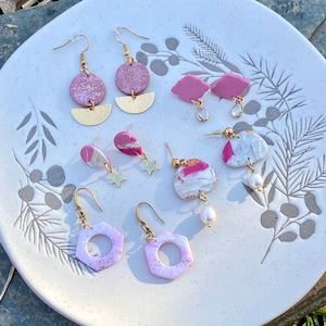CLEARANCE polymer clay earrings, earrings on sale, Overstock earring sale, discount clay earrings.