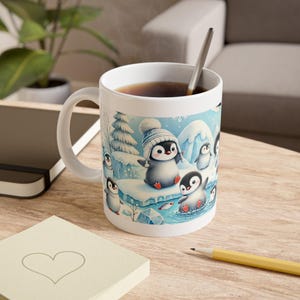 Mug Gift Christmas, Christmas Gift Mug, Coffee Cup Coffee Mug Gift Holidays Santa Claus, Holiday Coffee Cup, Penguin