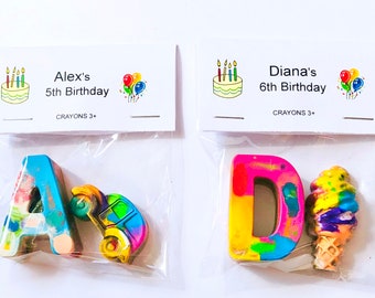 Personalized Kids Crayons. Letters crayons. Initial Crayons. Kids party favors. Birthday crayons favors. Customizable Initial Crayons