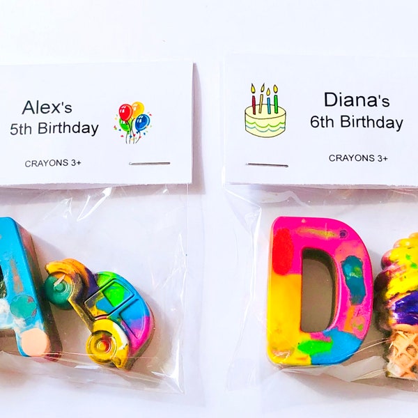 Personalized Kids Crayons. Letters crayons. Initial Crayons. Kids party favors. Birthday crayons favors. Customizable Initial Crayons