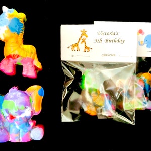 Monkey Crayons, Monkey Party, Party Crayons, Animal Crayons, Zoo Party,  Birthday Favors, Chunky Crayons, Toddler Crayons, Jungle, Kids Gift 