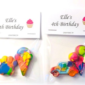 Personalized Kids Crayons. 2 Shapes of crayons. Kids party favors. Birthday favors. Pick 2 shapes