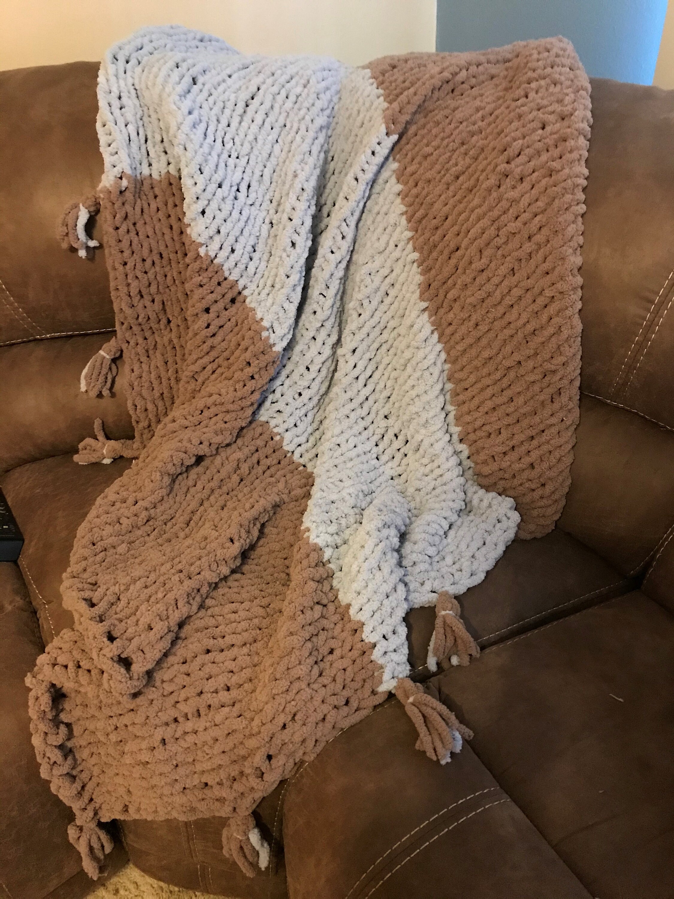 Handmade Cozy Chenille Blanket Etsy