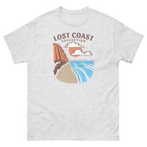 Capital Clothing USA Lost Coast Collection Mens Short Sleeve Shirt | Cliff Beach Retro Vintage Minimalist Graphic Tee | Outdoors Nature