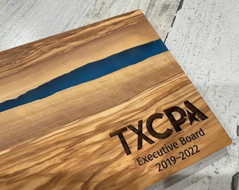 Charcuterie Board Engraved with Logo, Corporate Gifts for Clients, Personalized Retirement Gift for Employees, Board Member Thank You Gift
