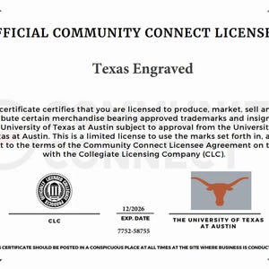 University of Texas Personalized Embroidered Canvas Tote Bag with Zipper Closure, Graduation Gift, Longhorn Fan Gift, Hook 'em Horns Tote image 9