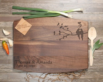 Personalized Cutting Board, Engraved Cutting Board, Custom Cutting Board, Wedding Gift for Couple, Engagement Gift, Housewarming Gift