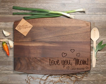 Engraved Kitchen Cutting Board, Wooden Cutting Boards Personalized, Custom Cutting Board for Mom, Mother's Day Gift, Unique Gift for Cooks