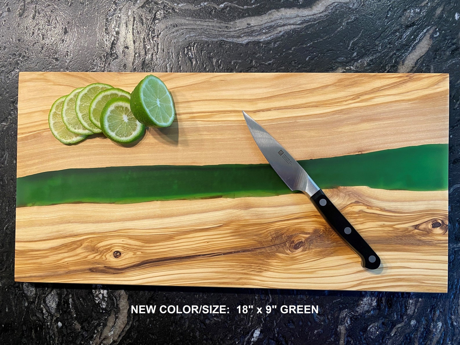 Olive Wood Board With Resin Custom Rustic Charcuterie Board Etsy