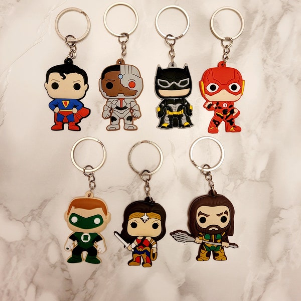 Porte-clés Superhero - Porte-clés super-héros personnalisé - Porte-clés de figurine d’action - Charme de super-héros