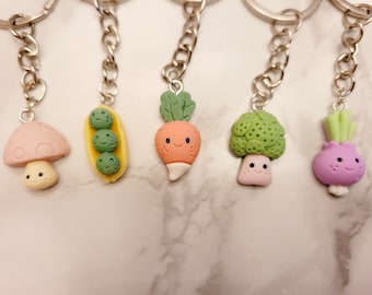 Vegetable Keychain - Kawaii Keychain - Cute Mini Charms