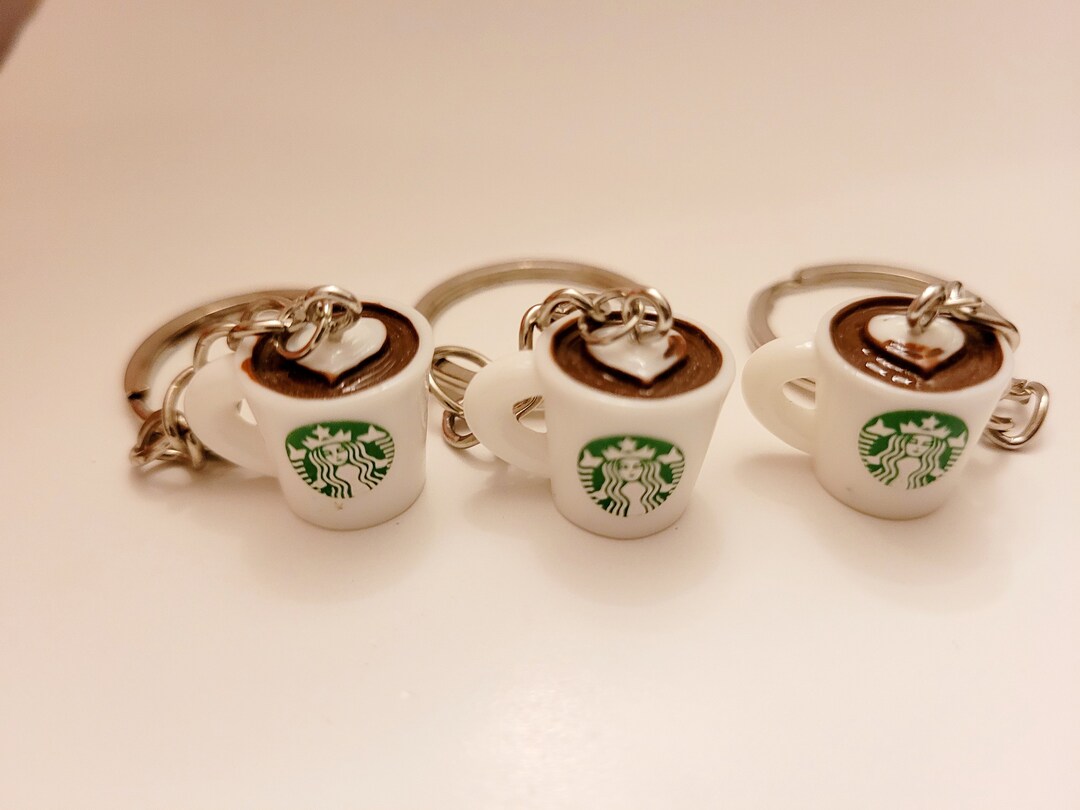Cute Mini Keychain Starbucks Keychain Coffee Keychain Etsy