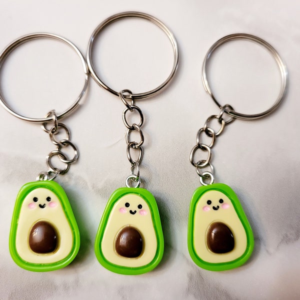 Avocado Keychain - Cute mini keychain - Avocado charm