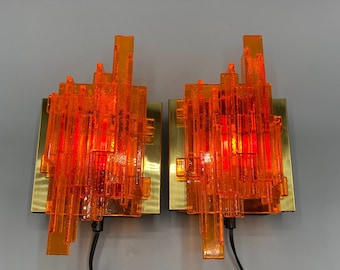 A pair of Wall Lamps  by Claus Bolby - Danish design, 1970