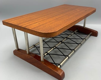 Floating Teak & Metal Nightstand / Shelf, MCM, Danish design, 1960’s