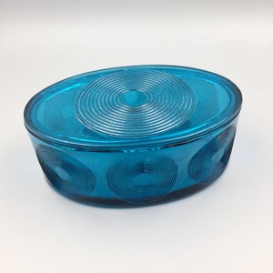 Holmegaard Danish vintage glass box with lid - Skjold, by Per Lütken, 60s