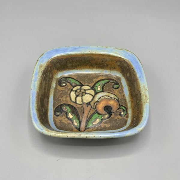 Louis Lourioux small antique ceramic bowl, Faun signature, 1920, France