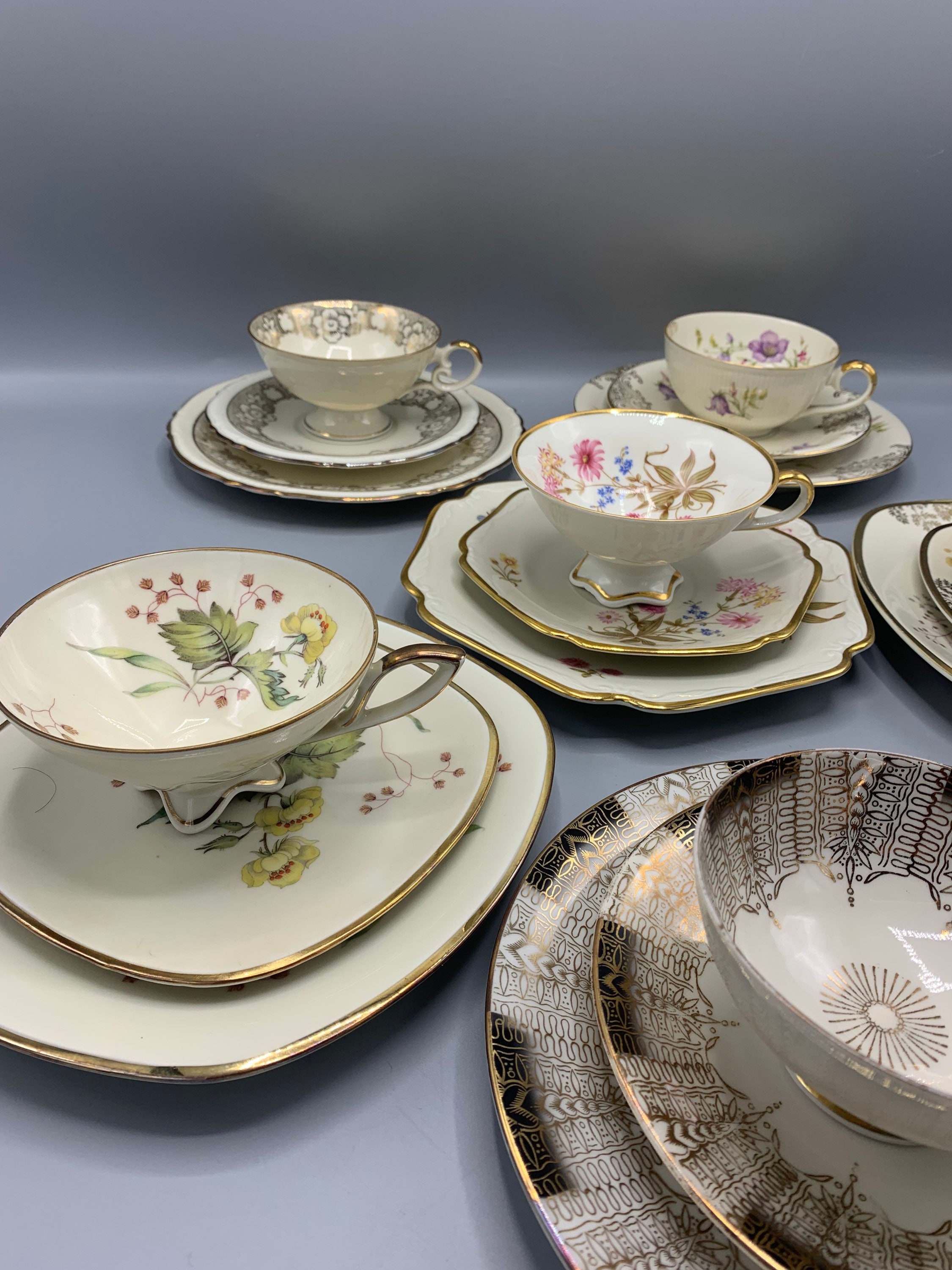 Bavaria Schirnding Art Deco Porcelain Trio Set - Cup, Saucer Bavaria Schirnding Art Deco Porcelain Trio Set - Cup, Saucer