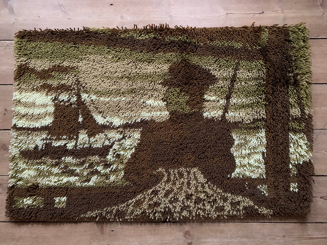 Danish Rya, Scandinavian Vintage Wool Rug, Tapestry - Mid Century ...