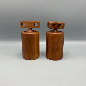 Iconic and Rare Salt & Pepper Grinder by Birgith Krogh for Woodline, Danish design, 1960’s, MCM