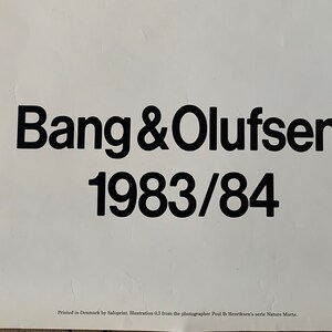 Bang & Olufsen Original Advertising Poster, Oplevelser Experiences. Denmark, 1983/84. image 4