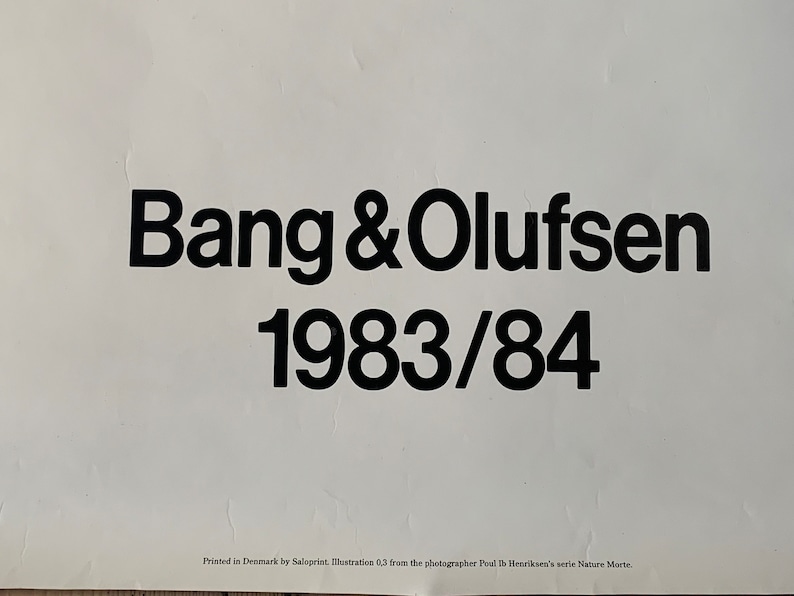 Bang & Olufsen Original Advertising Poster, Oplevelser Experiences. Denmark, 1983/84. image 4
