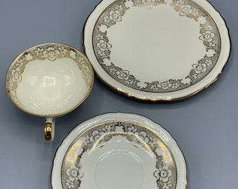 Bavaria Schirnding Art Deco Porcelain Trio Set - Cup, Saucer and