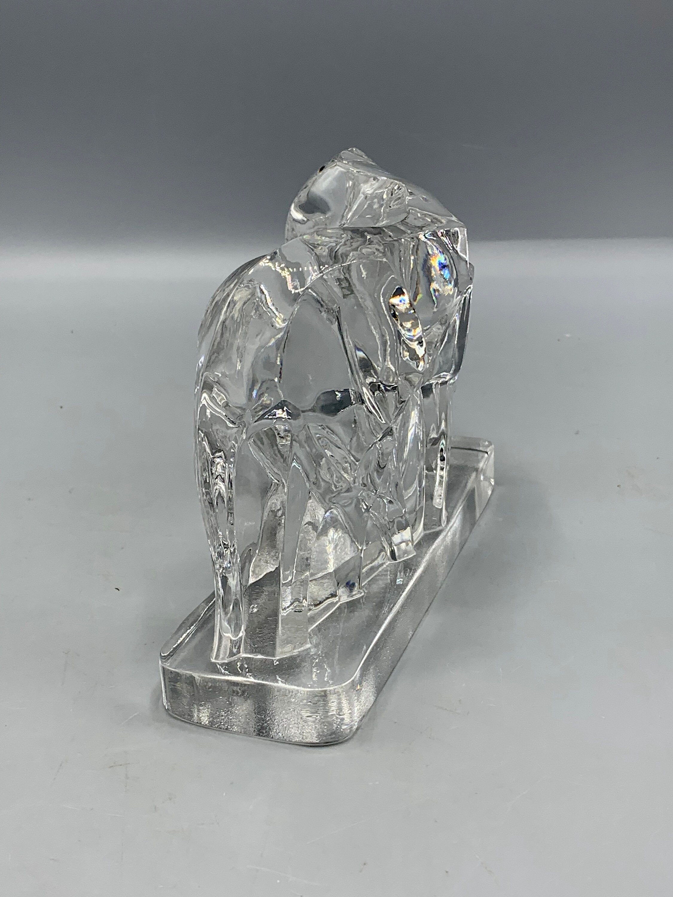 Baccarat Crystal - Art Deco Sculpture of Tiger, by George Baccarat Crystal - Art Deco Sculpture of Tiger, by George