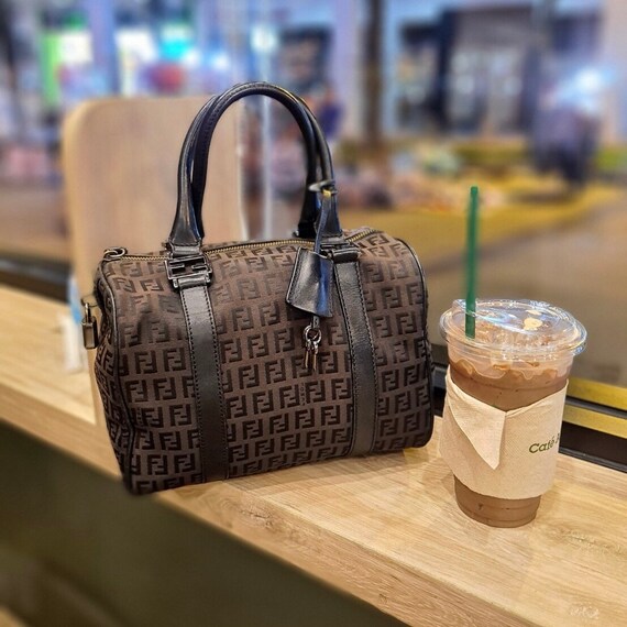 Fendi zucca boston bag
