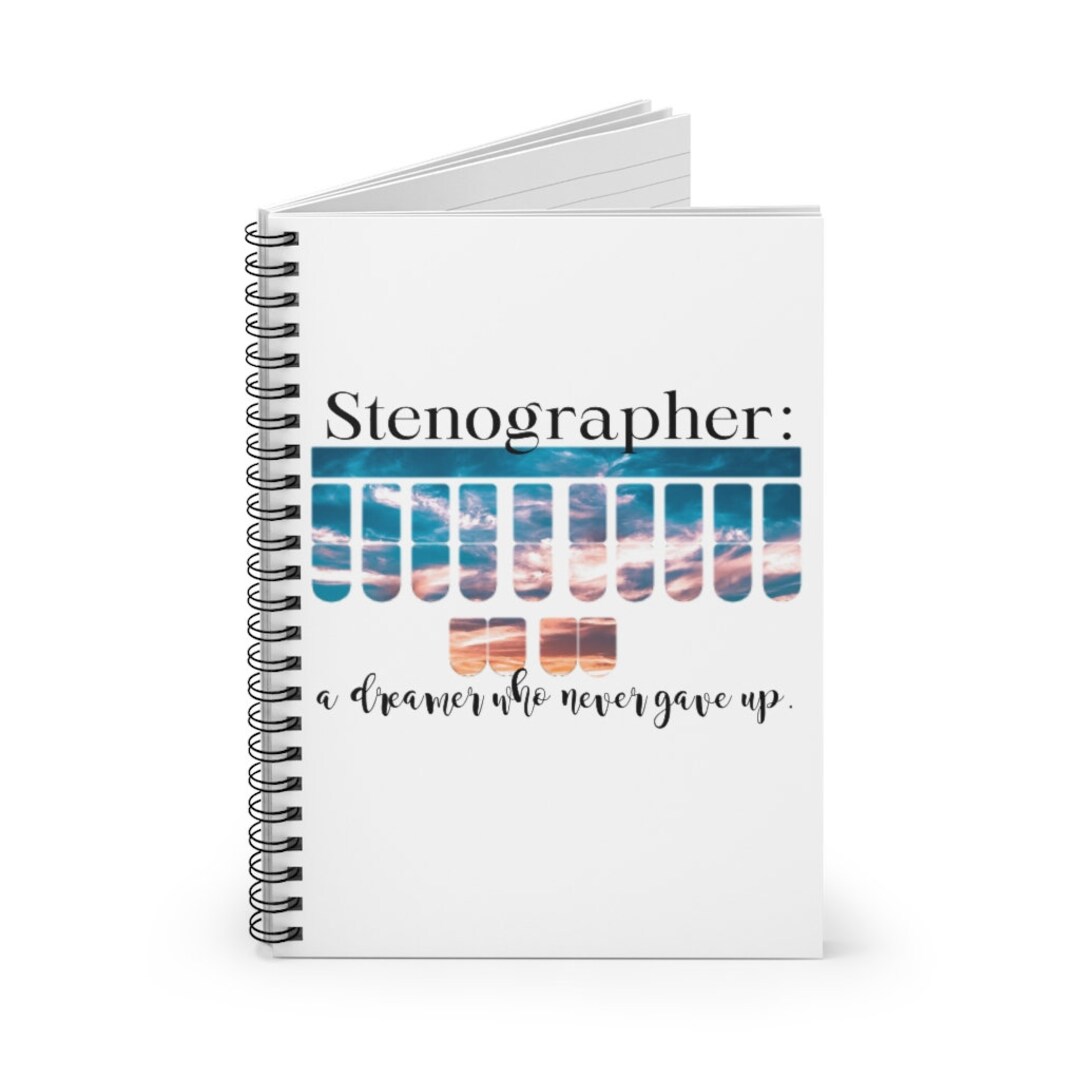 Stenographer a Dreamer That Never Gave Up. Spiral Notebook Etsy