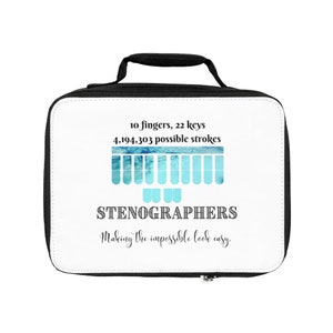 Stenographers making it look easy Lunch Bag, steno student, court reporter