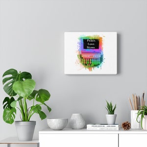Peace. Love. Steno. Canvas Gallery Wraps, Stenographer,  court reporter, steno student, captioner, steno art, steno gifts