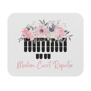 Madam court reporter Mouse Pad (Rectangle), Steno mouse pad, stenographer
