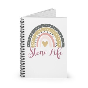 Steno Life Spiral Notebook - Ruled Line, court reporter, steno student