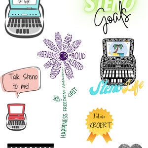 Steno vision board, steno clip art, steno student, Court reporter, Steno School, Steno goals