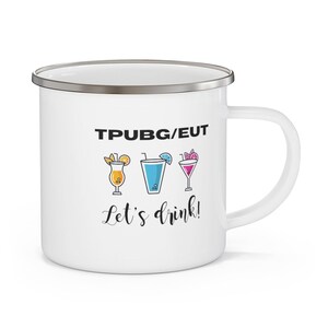 F it! Let&#39;s Drink! Enamel Campfire Mug, Stenographer, court reporter, steno student, steno mug