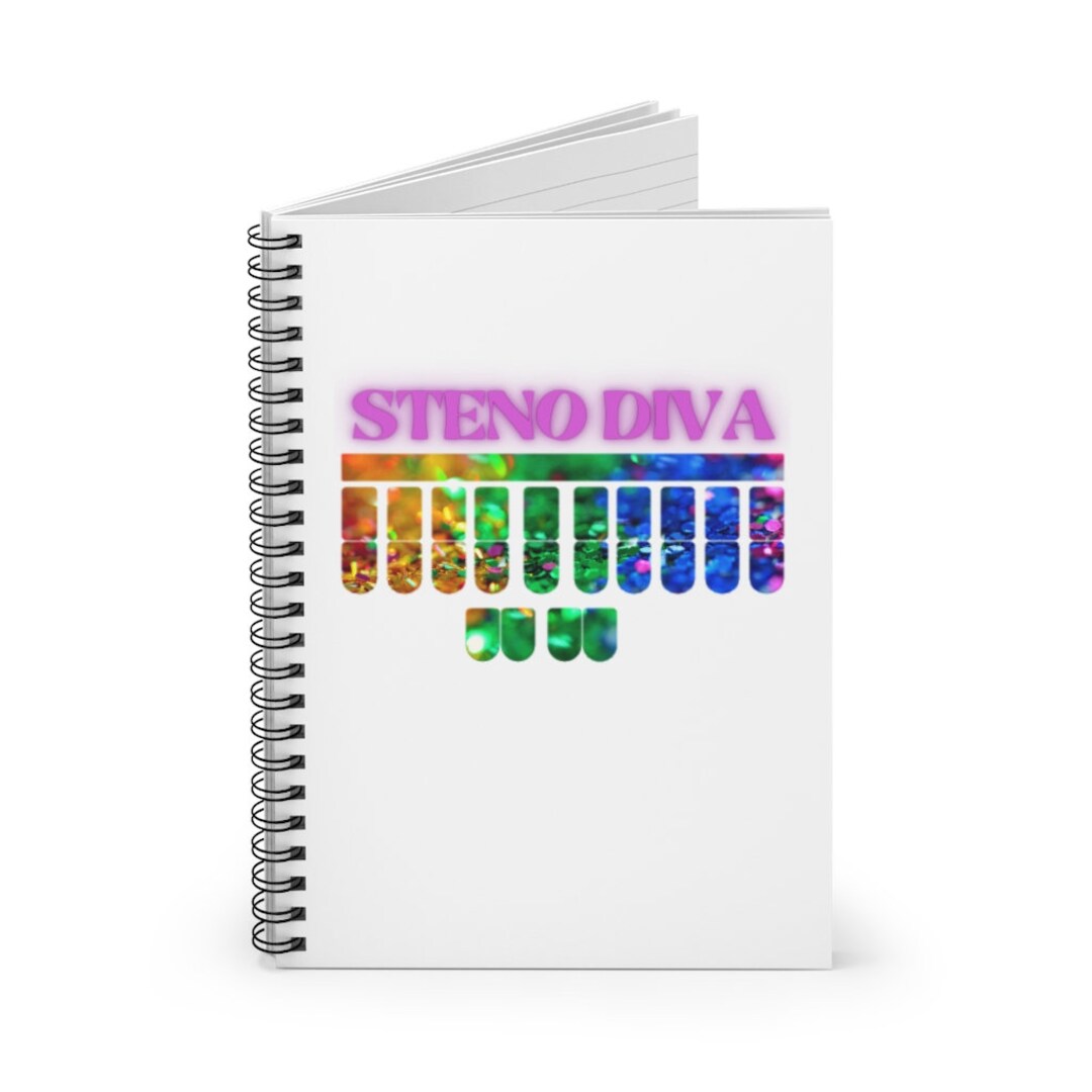 Steno Diva Spiral Notebook, Steno Notebook, Steno Student, Court