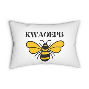 Queen Bee Lumbar Pillow, Steno Pillow, Stenographer, Steno Gift, Court Reporter