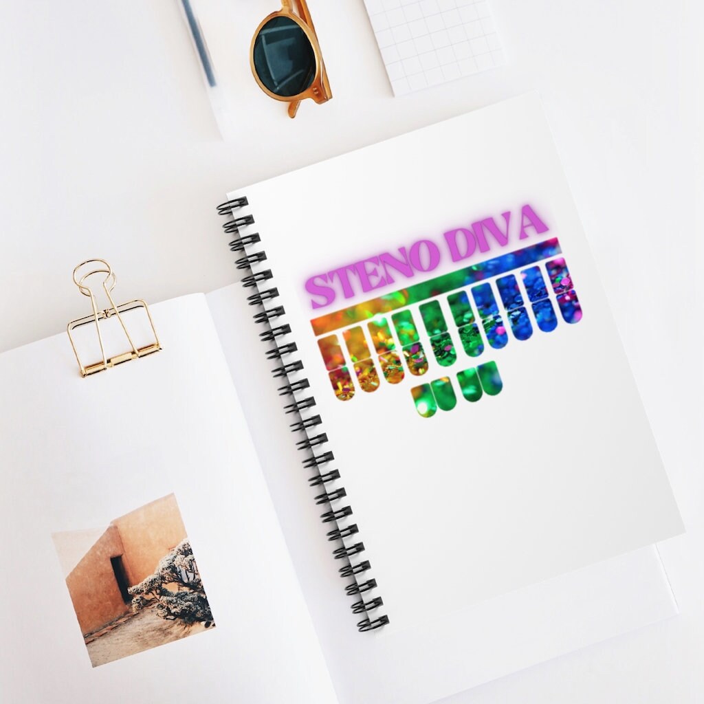 Steno Diva Spiral Notebook, Steno Notebook, Steno Student, Court
