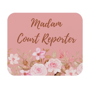 Court reporter mouse pad, stenographer, steno merch, steno student, Mouse Pad (Rectangle)