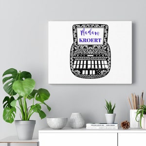 Madam Court Reporter Canvas Gallery Wraps, Stenographer,  court reporter, steno student, captioner, steno art, steno gifts