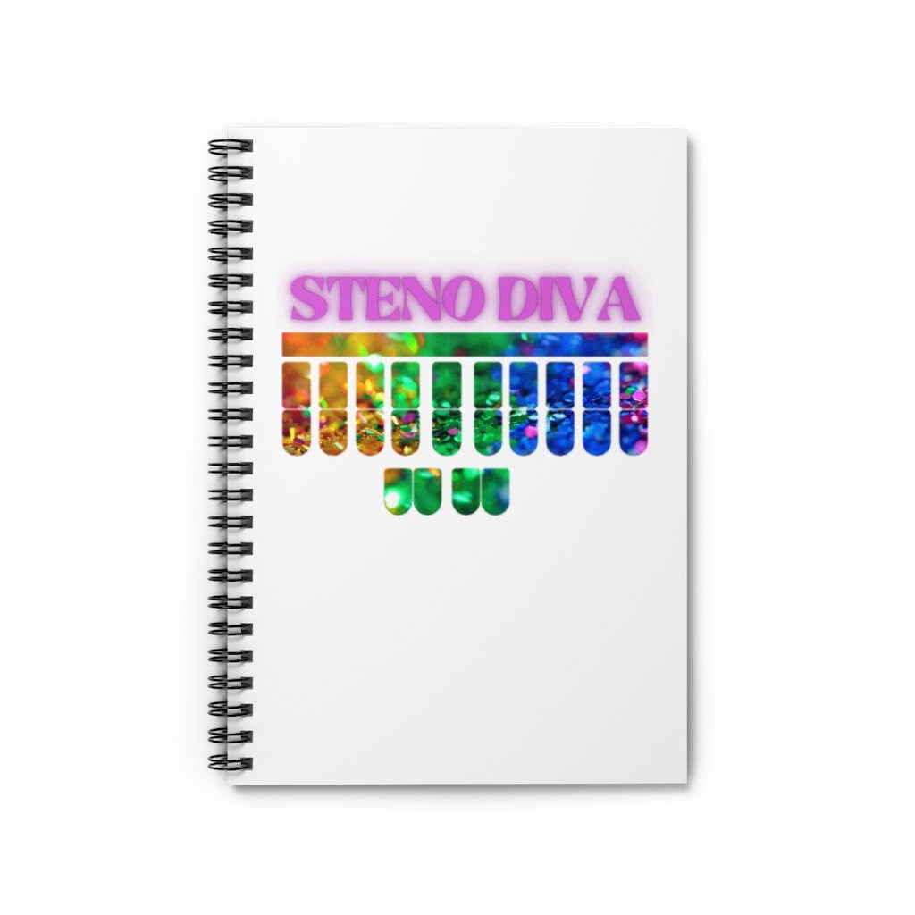 Steno Diva Spiral Notebook, Steno Notebook, Steno Student, Court